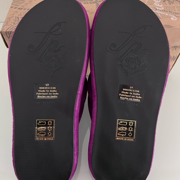 Free People Wonderland Verbena Leather Thong flip flop Sandals Size 7 - Picture 11 of 14